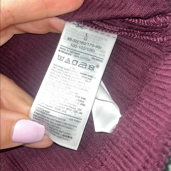 GAP Corduroy Mini Skirt - Deep Purple size Large - Picture 6 of 9